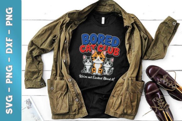 Bored Cat Club Sarcastic Cat SVG