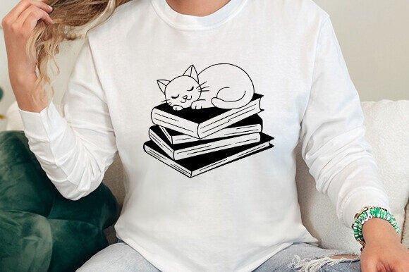 Cat Svg and Book Design for Embroidery Projects