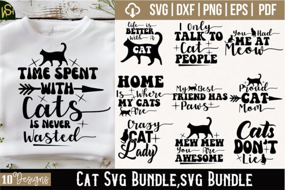 Cat Svg Bundle for Embroidery Projects