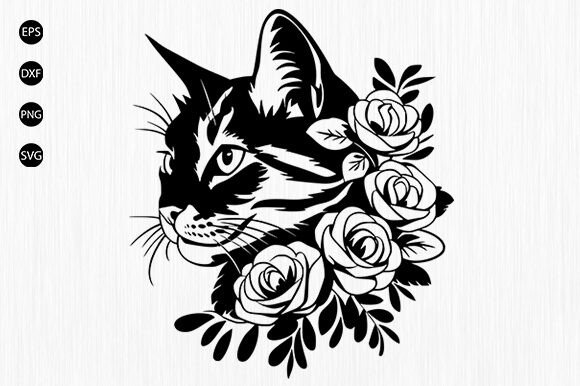 Cat with Flowers SVG: A Designer's Review