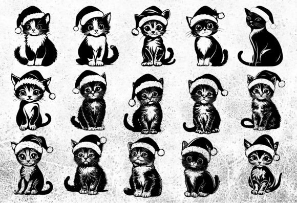 Christmas Cat with Santa Hat SVG Bundle Review