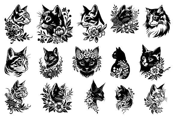 Floral Cat SVG Bundle Review