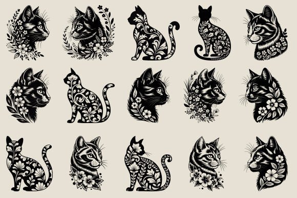 Floral Cat SVG Bundle Review for Embroidery Projects