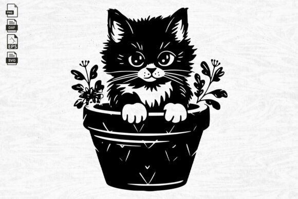Flower Pot Kitten SVG Design Review