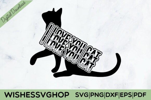 I Love You Cat SVG PNG Review