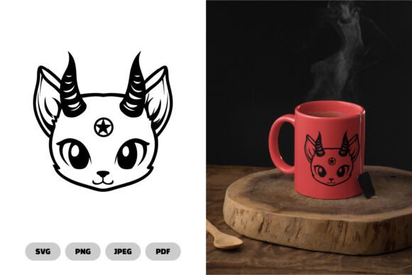 Kawaii Demon Cat SVG Clipart Review