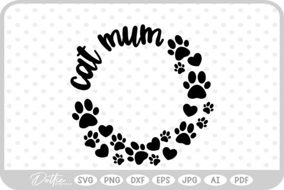 Mama Mother Cat Kitten SVG PNG DXF Review
