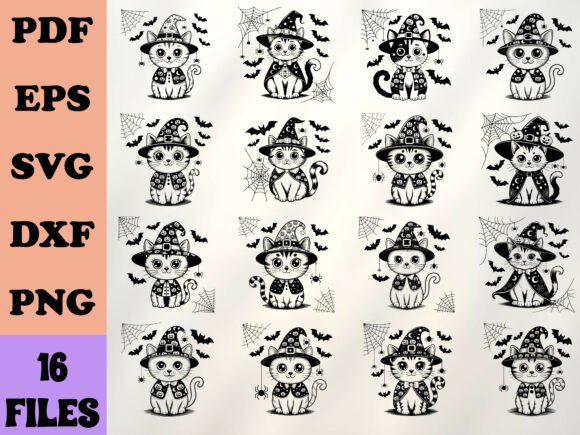 Patchwork Halloween Cat SVG Witch Cat Review