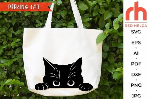 Peeking Cat SVG for Embroidery Projects