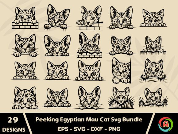 Peeking Egyptian Mau Cat SVG Bundle Review