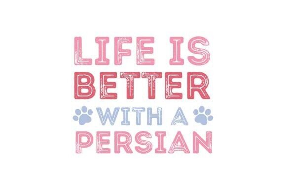 Retro Persian Cat SVG, Retro Cat Design Review