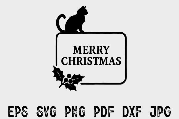 Vintage Christmas Cat Frame SVG Design Review