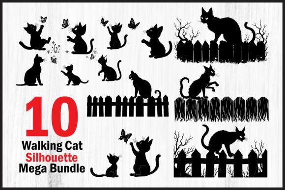 Walking Cat Fence Vector Graphics Bundle Review